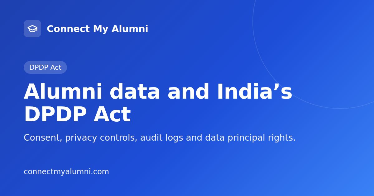 Alumni data and India’s DPDP Act